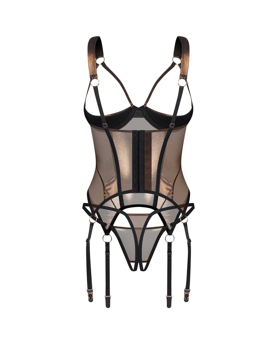 Soranna corset et string ouverts | Voyage Sensuel