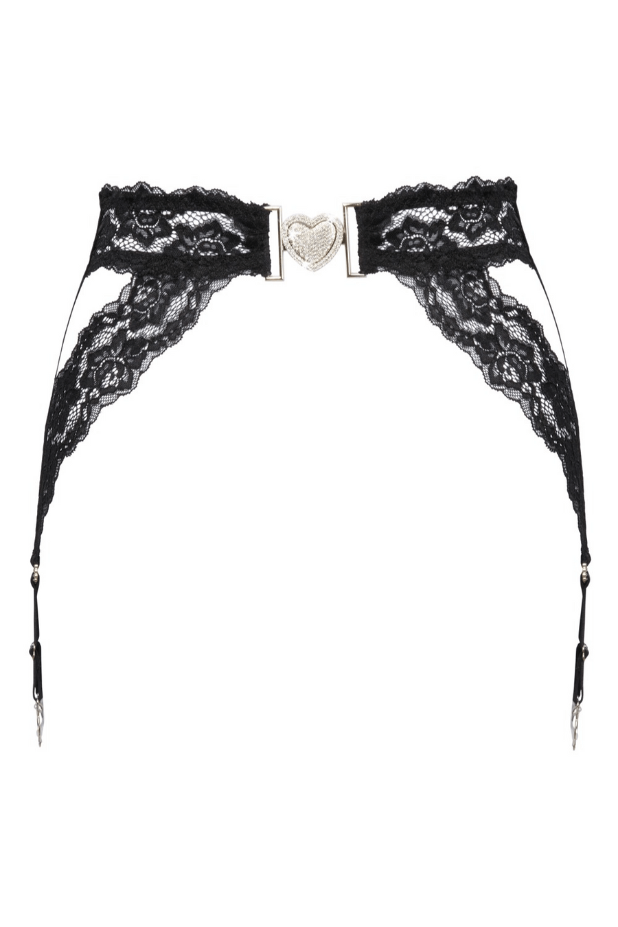 Porte-jarretelles en dentelle avec cœur décoratif - Cottelli – Cotelli Lingerie | Voyage Sensuel