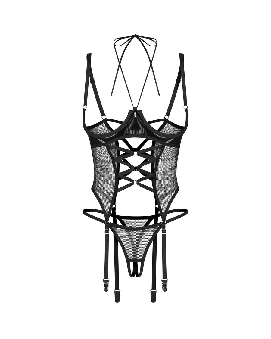 Dominna corset et string ouverts | Voyage Sensuel