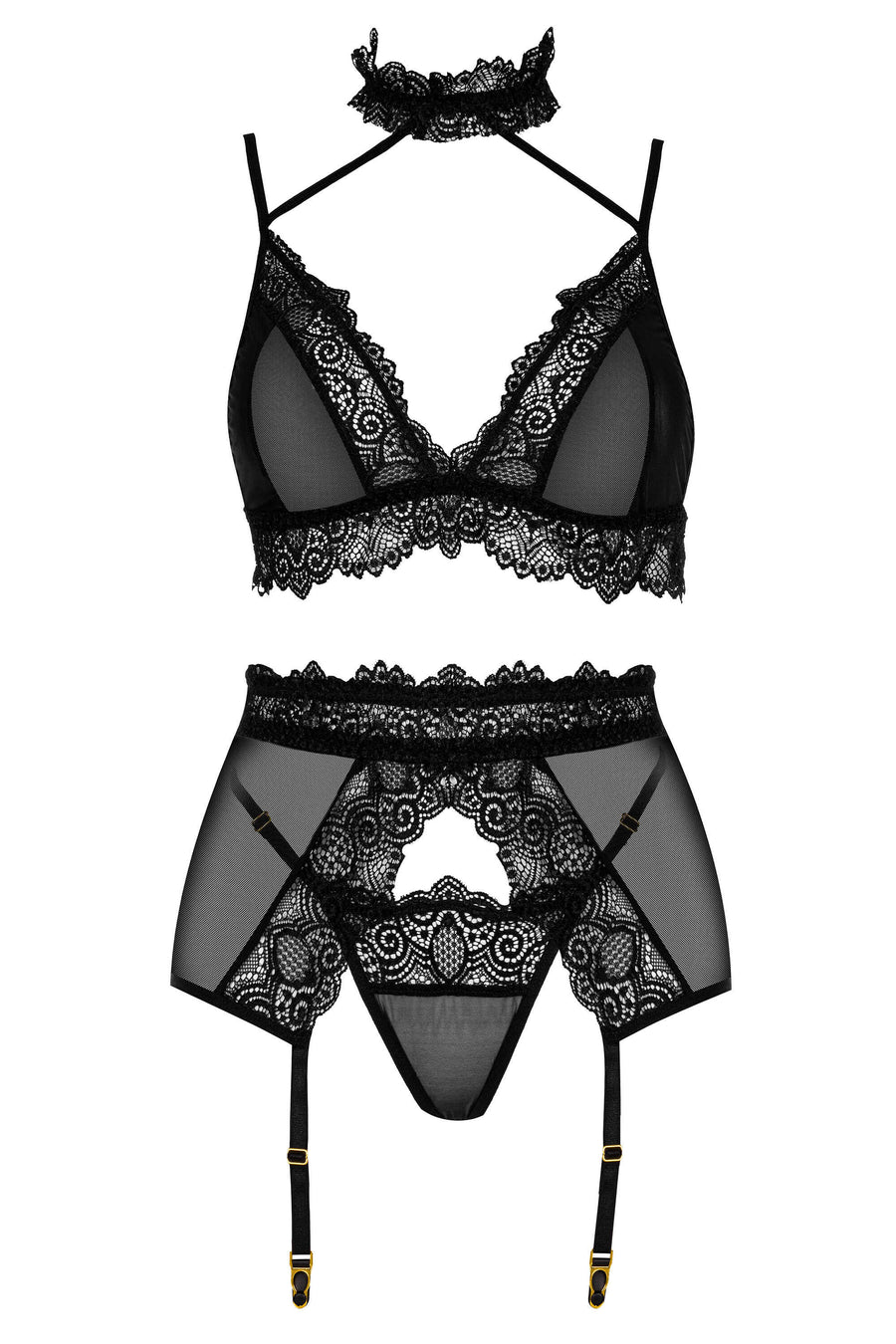Velvet sin ensemble lingerie - Noir | Voyage Sensuel