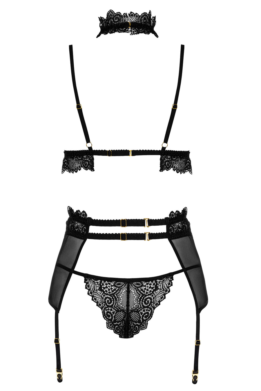 Velvet sin ensemble lingerie - Noir | Voyage Sensuel