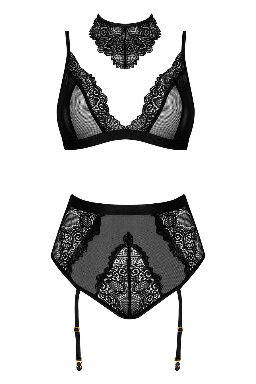 Cristalyn ensemble lingerie - Noir | Voyage Sensuel