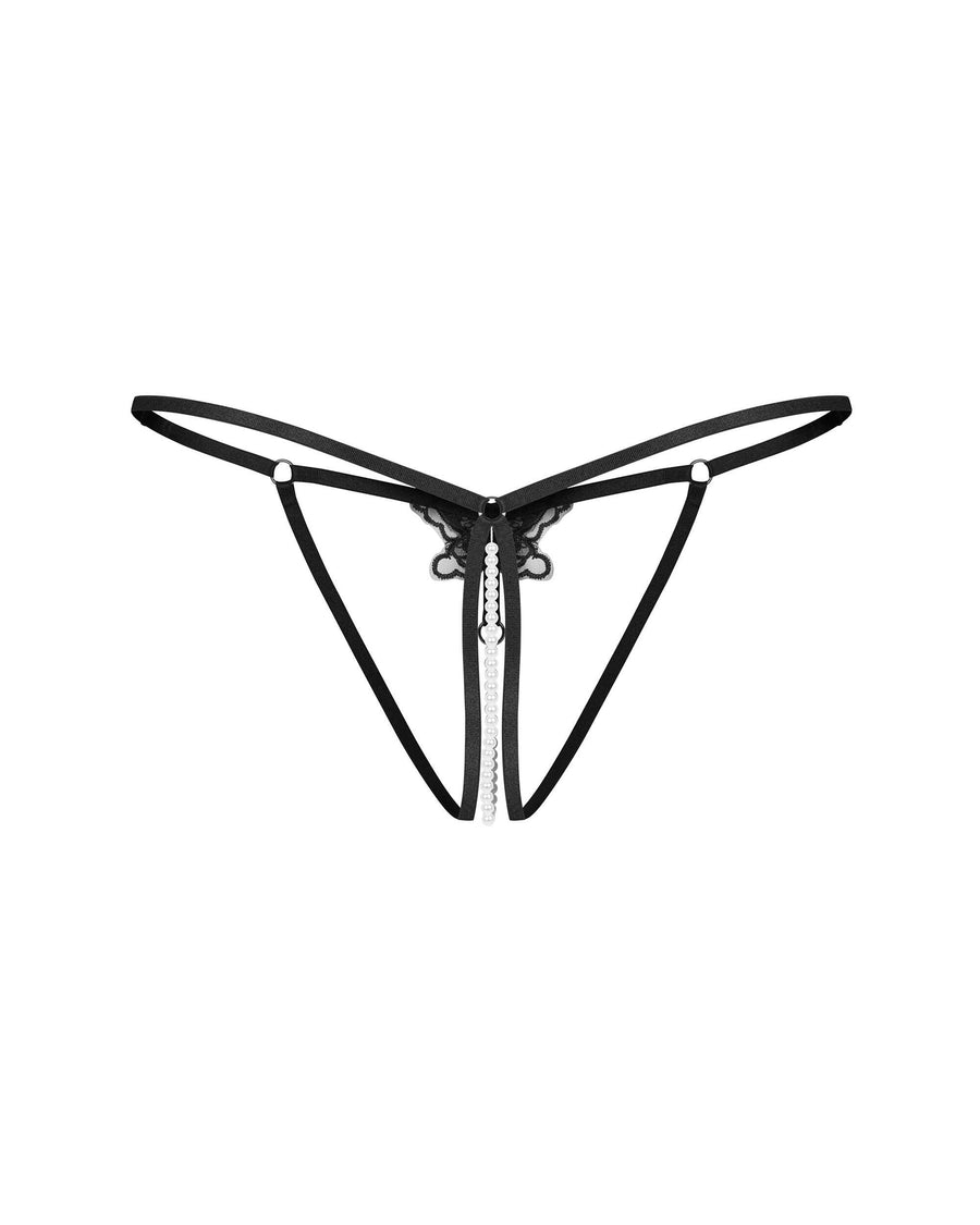 Selisme string ouvert noir | Voyage Sensuel