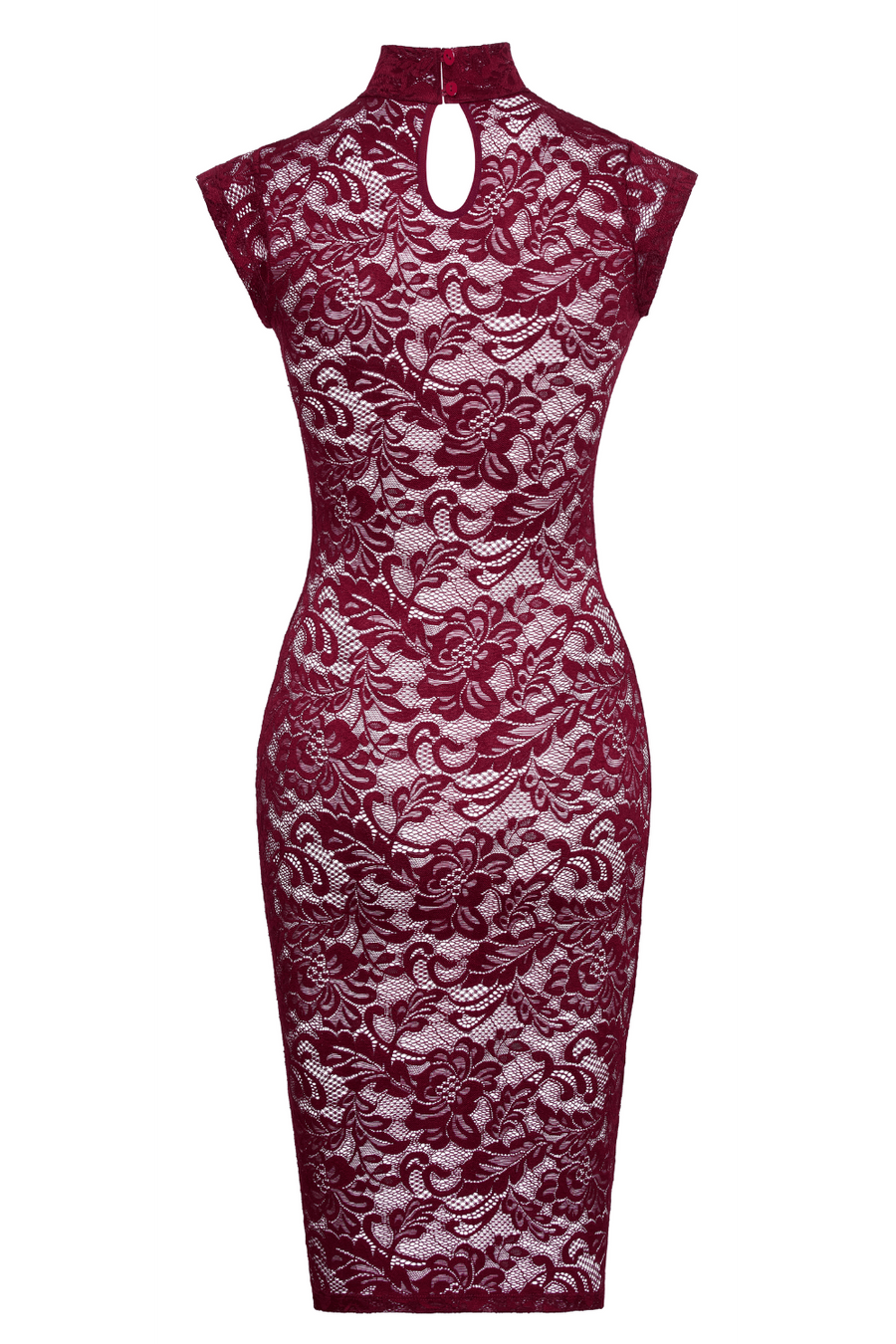 Robe moulante en dentelle rouge bordeaux - Cottelli – Cotelli Lingerie | Voyage Sensuel