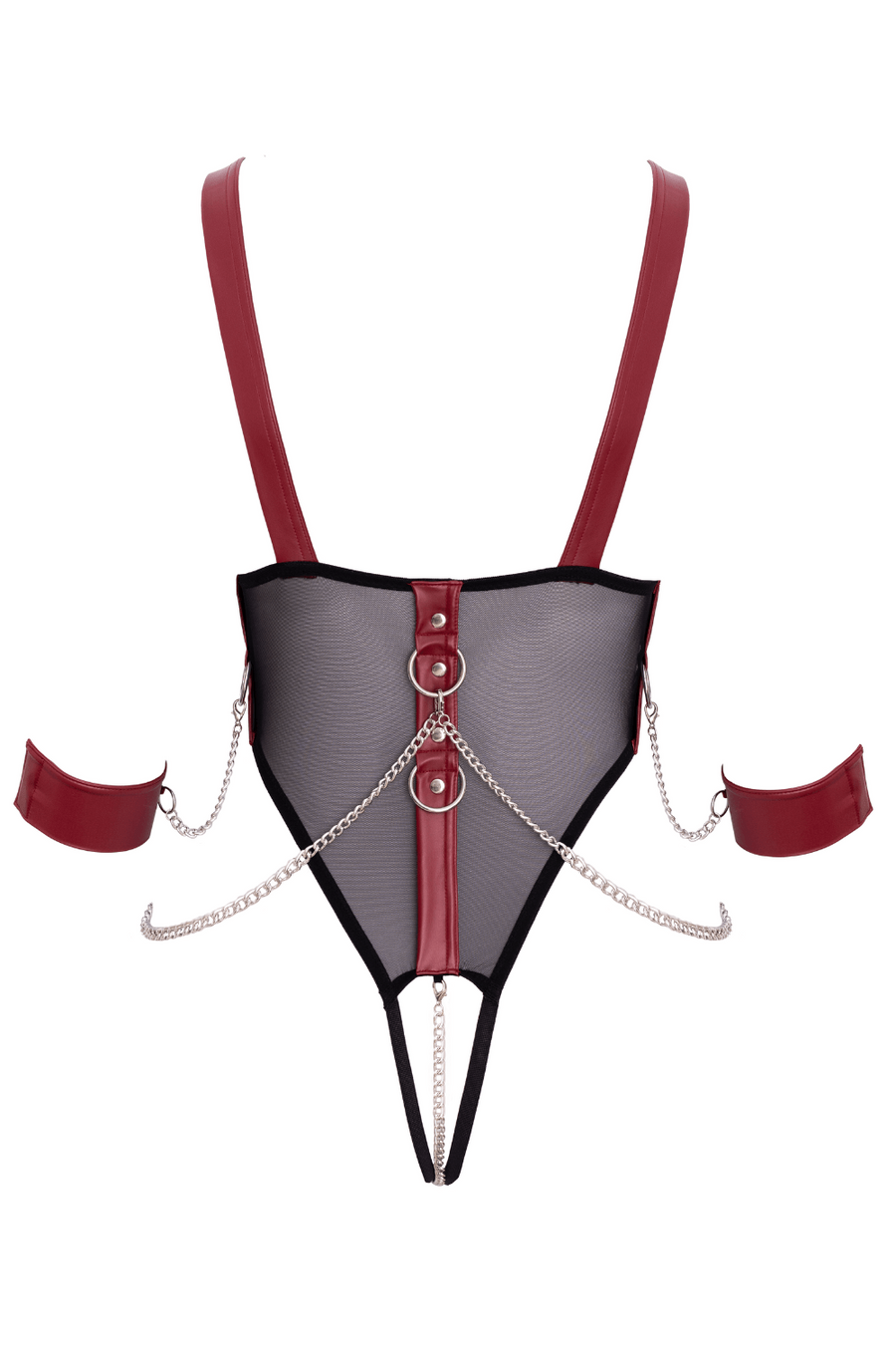 Body avec chaînes, anneaux et menottes - Cottelli – Cotelli Lingerie | Voyage Sensuel