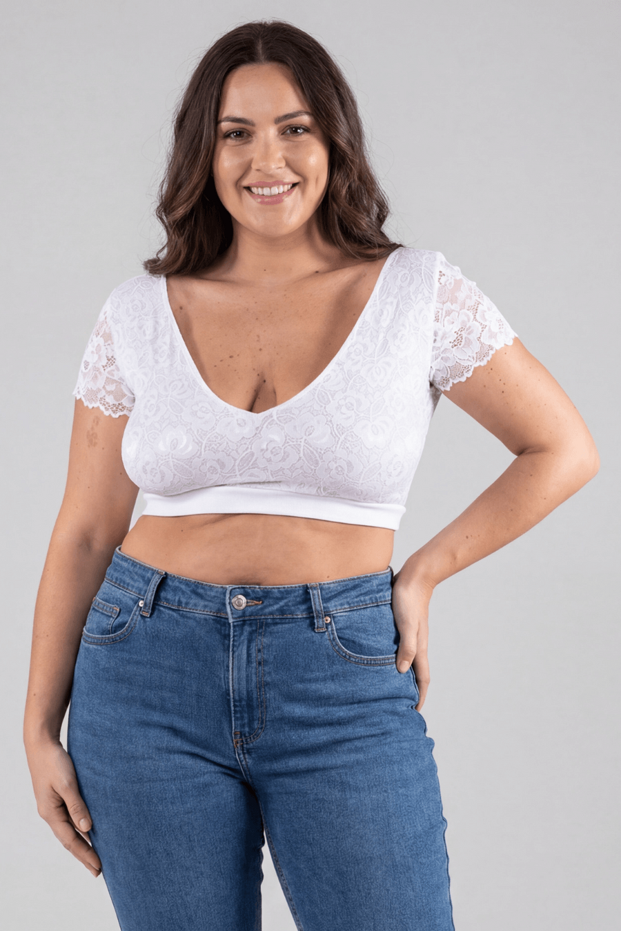 Top sexy court blanc bi matière réversible – Be lily Mode | Voyage Sensuel