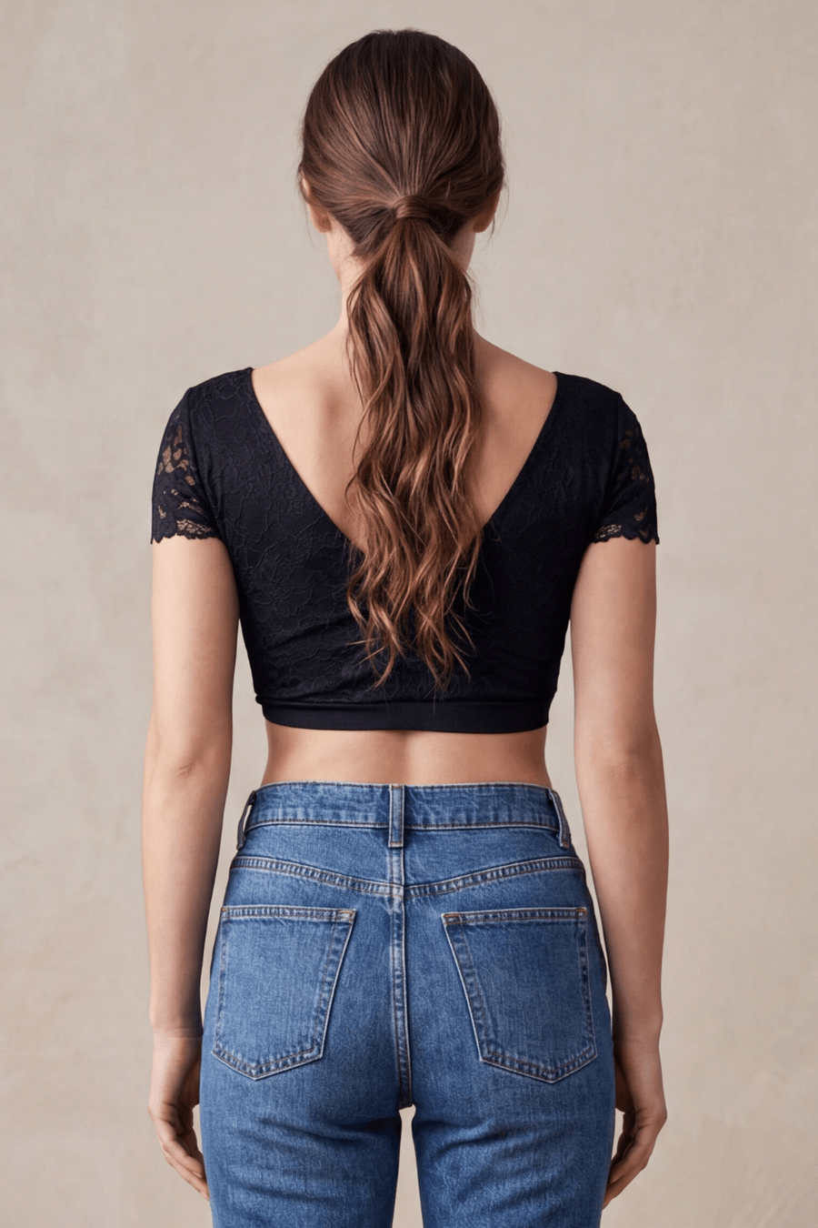 Top court noir bi matière réversible – Be lily Mode | Voyage Sensuel