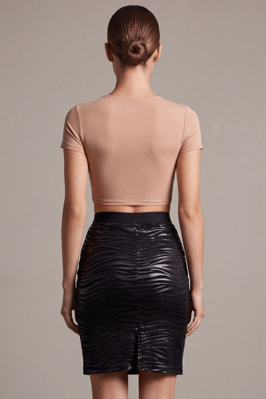 Jupe longue noire imprimé zébré Emma – Be lily Mode | Voyage Sensuel