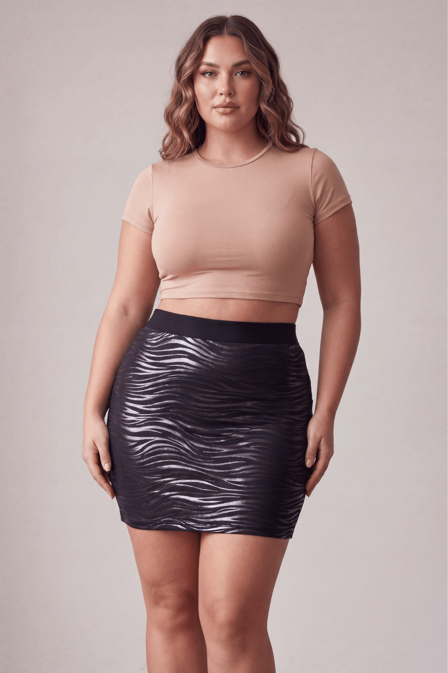 Jupe longue noire imprimé zébré Emma – Be lily Mode | Voyage Sensuel