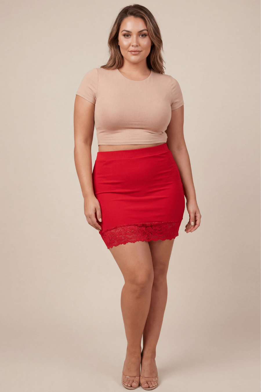 Jupe courte rouge Marina – Be lily Mode | Voyage Sensuel
