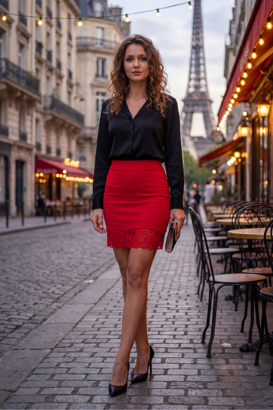 Jupe courte rouge Marina – Be lily Mode | Voyage Sensuel