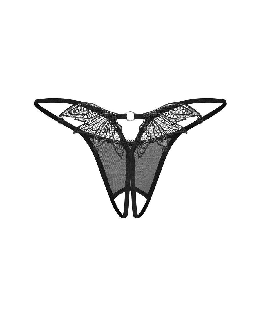 Zaliya string ouvert noir | Voyage Sensuel