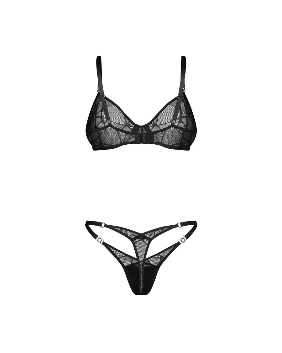 Olianna ensemble 2 pièces - Noir | Voyage Sensuel