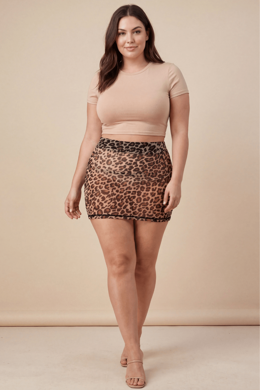Jupe en résille transparente imprimé léopard Clara – Be lily Mode | Voyage Sensuel