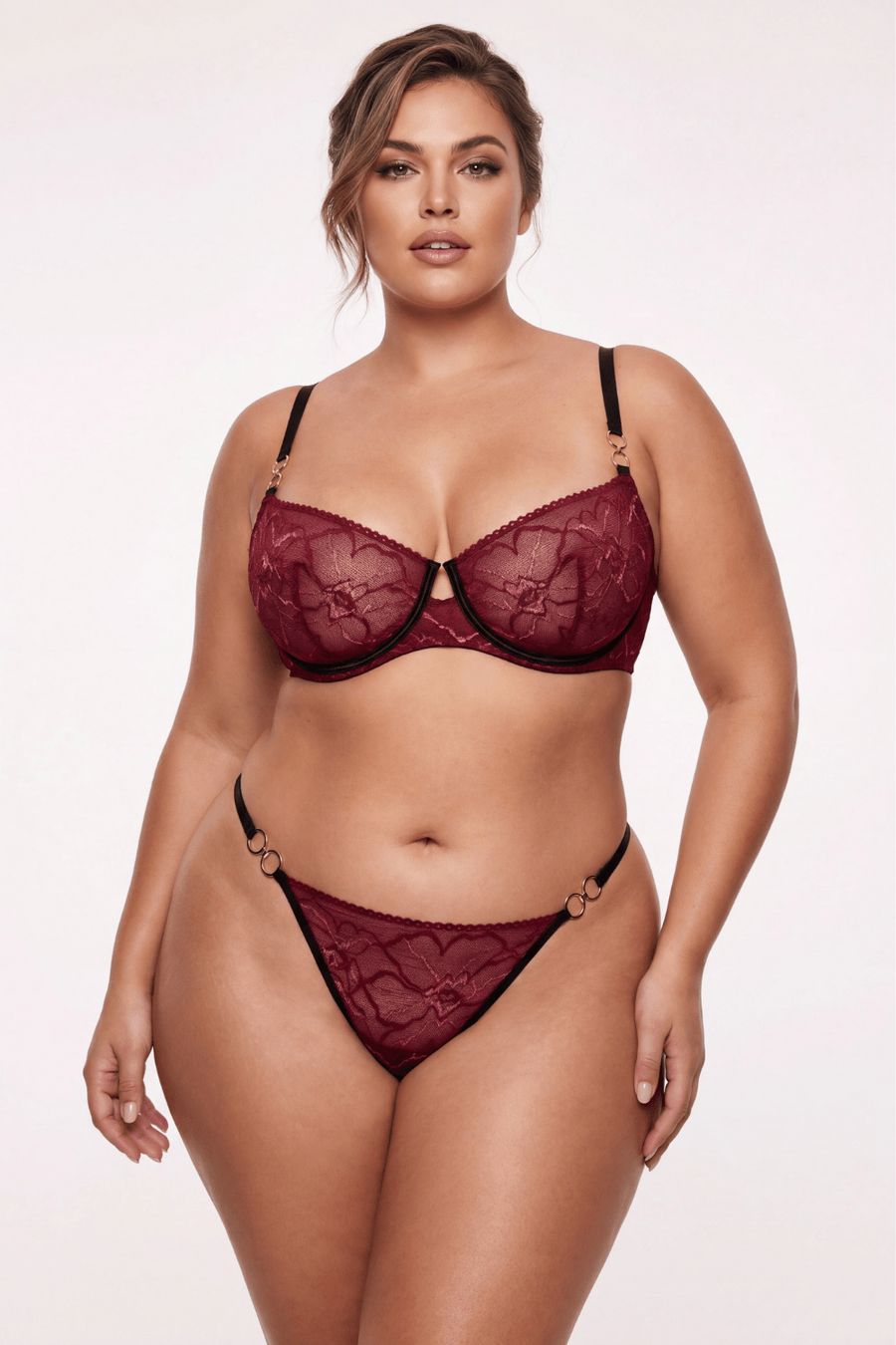 String bordeaux avec anneaux détachables – Be Lily Panties | Voyage Sensuel
