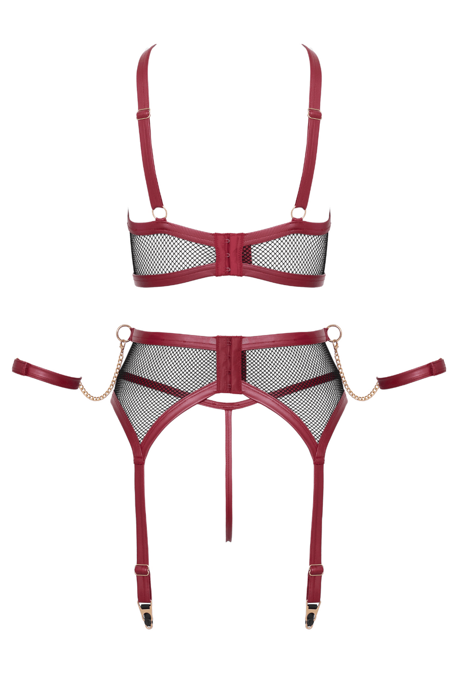 Ensemble Jarretelles 3 Pièces Look Bondage - Cottelli – Cotelli Lingerie | Voyage Sensuel