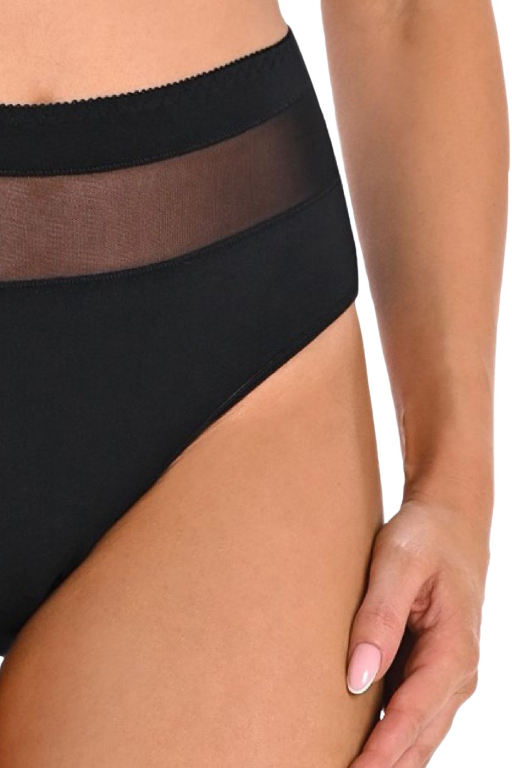 Lot de 3 : Culottes taille haute en coton noir