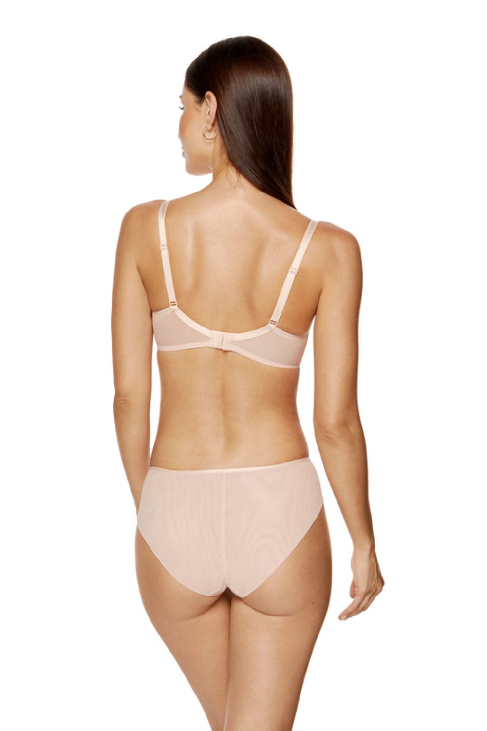 Soutien-gorge à armatures beige Charme en dentelle florale