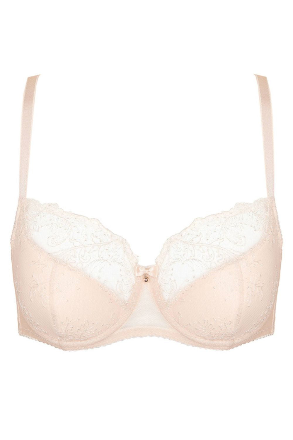 Soutien-gorge à armatures beige Charme en dentelle florale