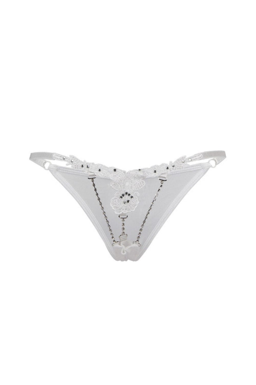 String ouvert noir à strass – Paris Hollywood | Voyage Sensuel