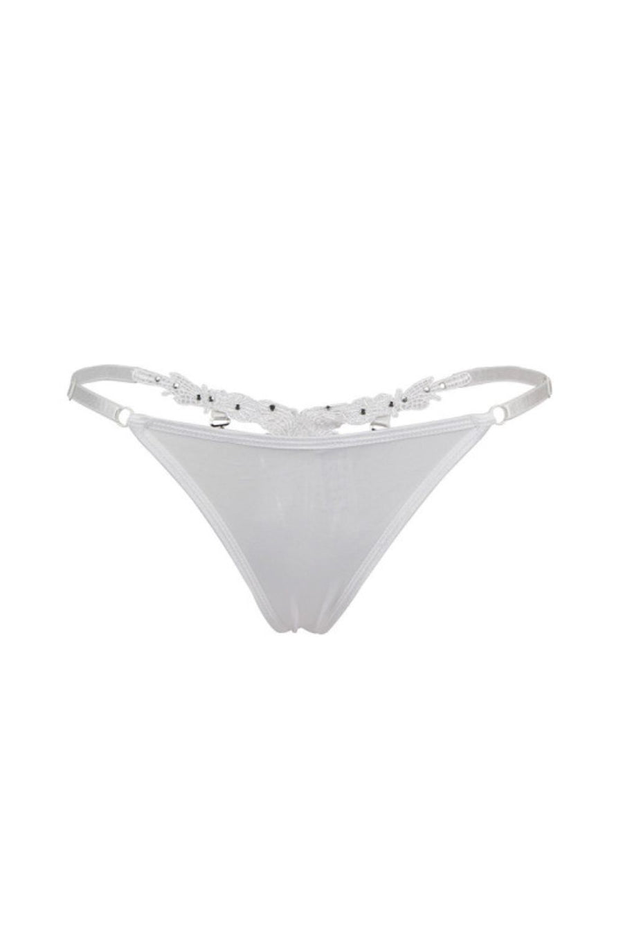 String ouvert noir à strass – Paris Hollywood | Voyage Sensuel