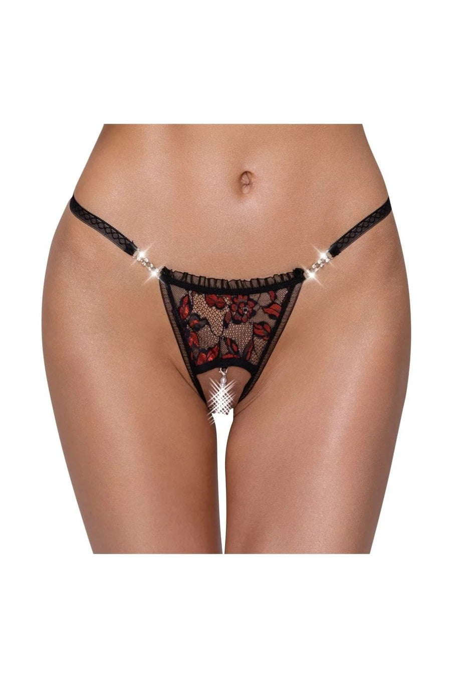 String ouvert bicolore en dentelle – Cottelli | Voyage Sensuel