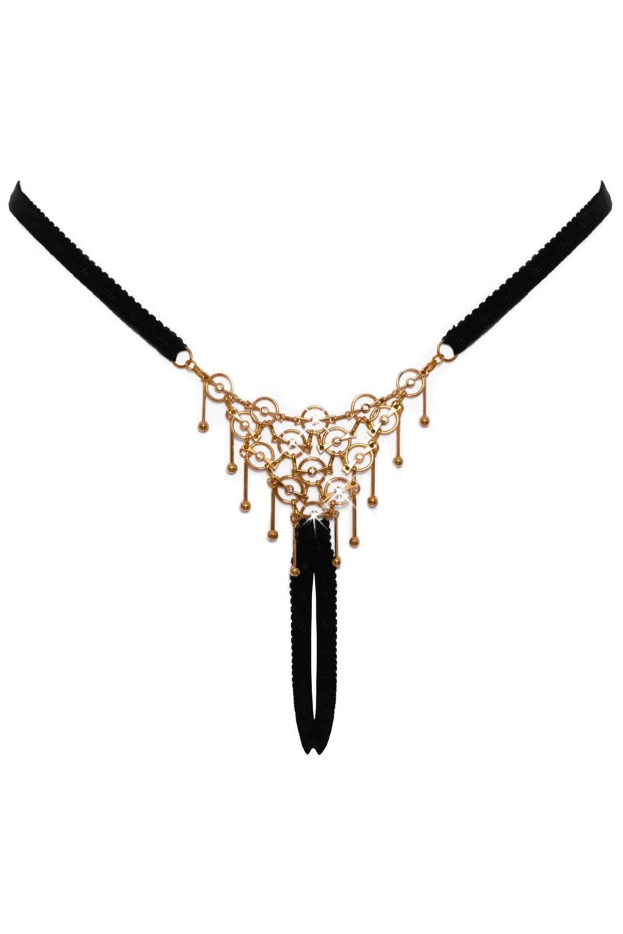 String ouvert bijou noir au design luxe – Cottelli | Voyage Sensuel