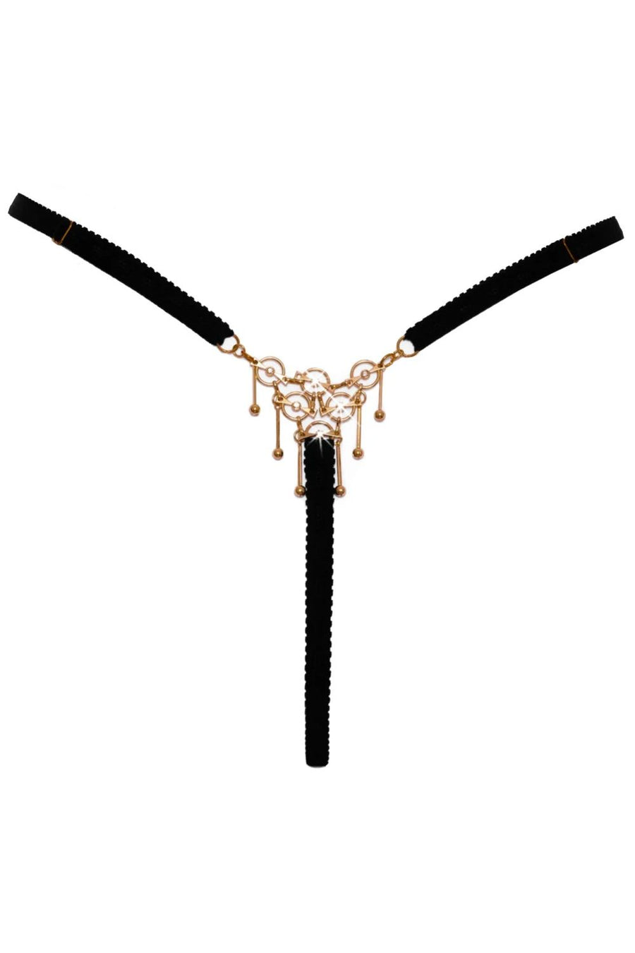 String ouvert bijou noir au design luxe – Cottelli | Voyage Sensuel