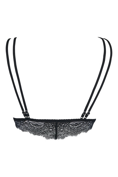 Bralette noire dentelle V-10091 Axami - Séduction sans armature - 3 | Voyage Sensuel