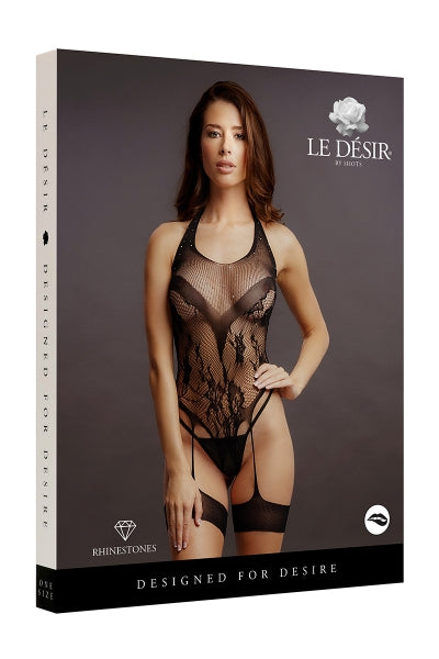 Body fendu résille et strass noir - Séduction garantie - 3 | Voyage Sensuel