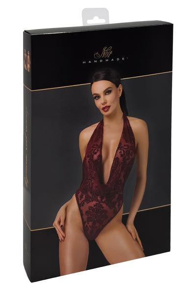Body tulle floqué dos nu Noir Handmade - Séduction - 3 | Voyage Sensuel