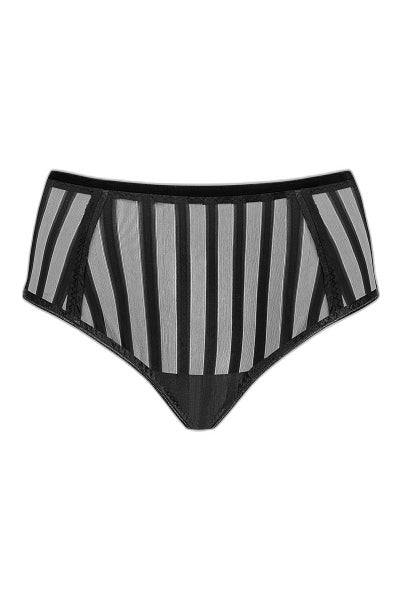 Culotte Tulle Rayé Petite Noir – Transparence Séductrice - 3 | Voyage Sensuel