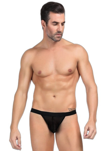 String Homme Noir Résille Paris Hollywood - 1 | Voyage Sensuel