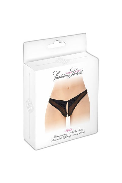 String Ouvert Sophie Perles – Séduction Noire - 2 | Voyage Sensuel