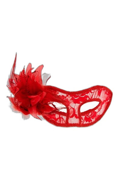 Loup La Traviata Rouge - Masque Libertin Élégant - 1 | Voyage Sensuel