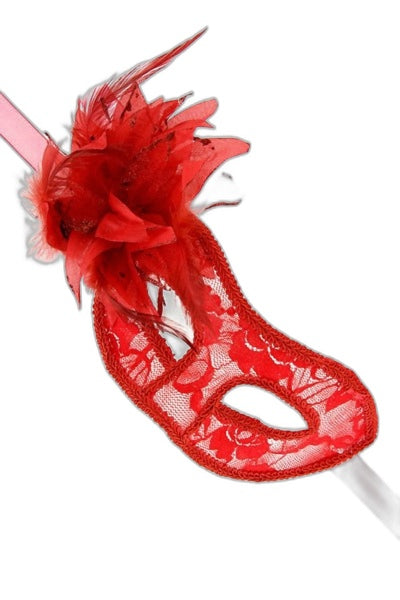 Loup La Traviata Rouge - Masque Libertin Élégant - 2 | Voyage Sensuel