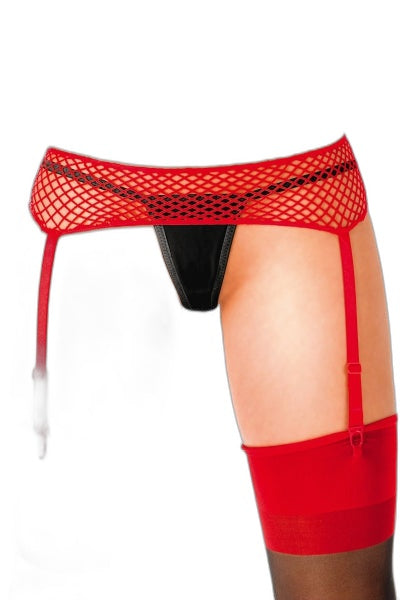 Porte-jarretelles Penelope rouge - Anne d'Alès - 1 | Voyage Sensuel