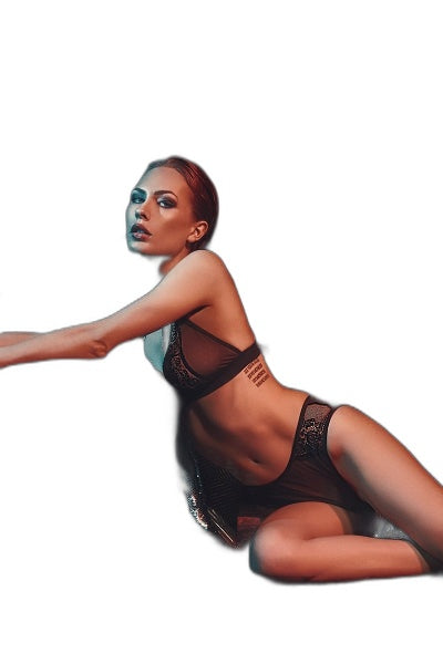 Ensemble Euphoria - Soutien-gorge Collier & Culotte Ouverte - 2 | Voyage Sensuel