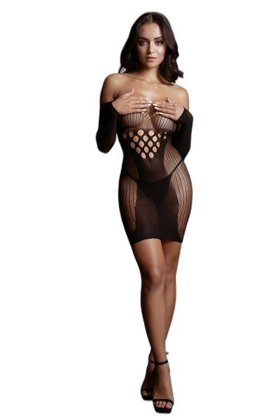 Mini robe décolletée résille Le Désir - Séduction garantie - 2 | Voyage Sensuel