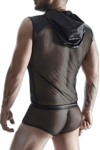 T-shirt Wetlook & Mesh Regnes — Séduction Épurée - 2 | Voyage Sensuel