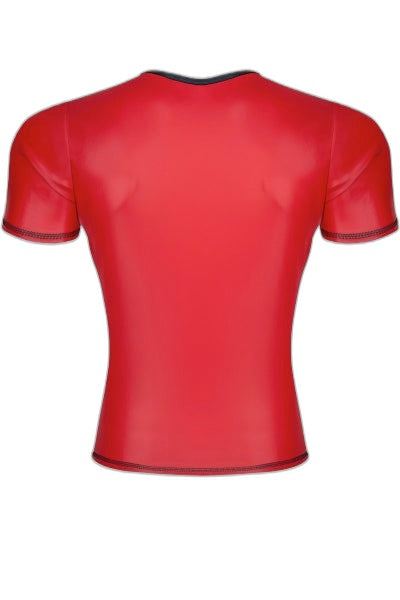 T-shirt Wetlook Rouge Regnes — Séduction Masculine - 4 | Voyage Sensuel