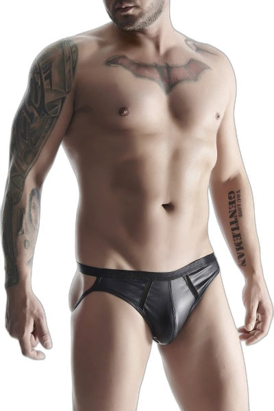 Jock Strap Noir Wetlook Regnes - Séduction Extrême - 1 | Voyage Sensuel