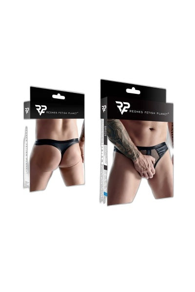 String noir wetlook et mesh Regnes - Séduction absolue - 3 | Voyage Sensuel