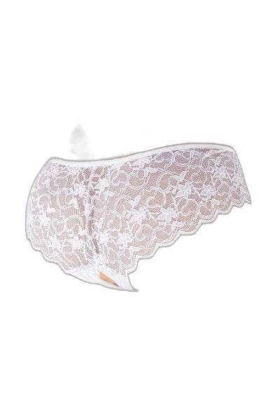 Culotte Ouverte Blanche Marie - Dentelle Séduction - 3 | Voyage Sensuel