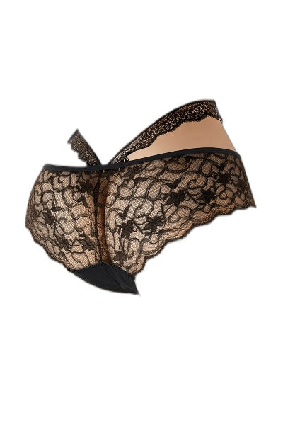 Culotte Ouverte Noire Marie - Dentelle Sexy - 3 | Voyage Sensuel