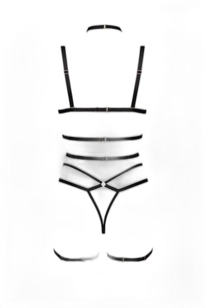 Ensemble harnais Cozmo : tulle léopard et séduction - 3 | Voyage Sensuel
