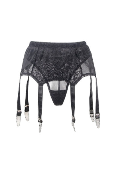 Porte-Jarretelles 6 Clips Paris Hollywood + String Noir - 3 | Voyage Sensuel