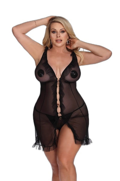 Nuisette Dixie Anaïs - Tulle Noir Séduction - 1