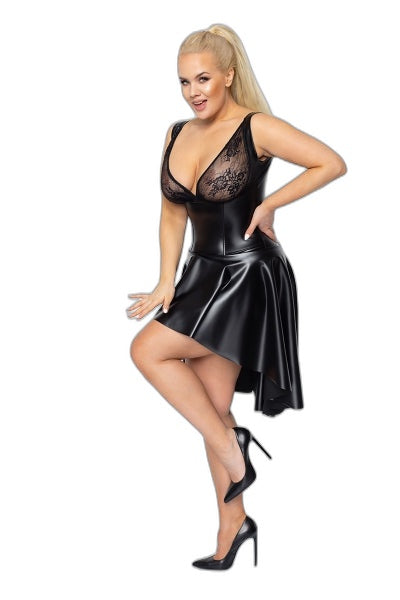Robe Fendue Queen Size F268 | Noir HandMade - 1 | Voyage Sensuel