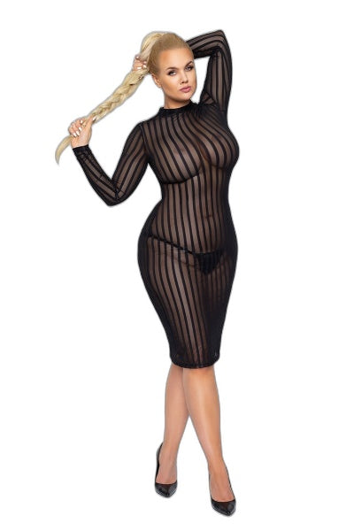 Robe Tulle Transparente Queen Size Noir HandMade - 2 | Voyage Sensuel